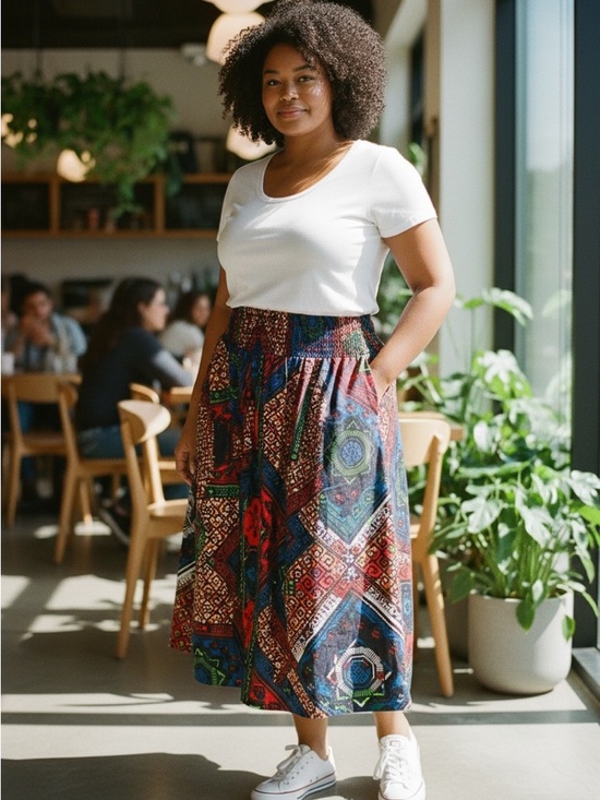 Dresses & Skirts - Ankara Midi Skirt.